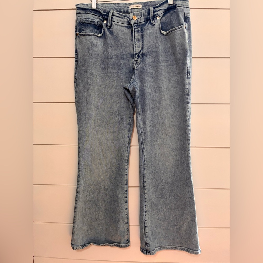 GOOD AMERICAN CLASSIC BOOTCUT JEANS indigo 238 size 14/32 - Picture 7 of 11